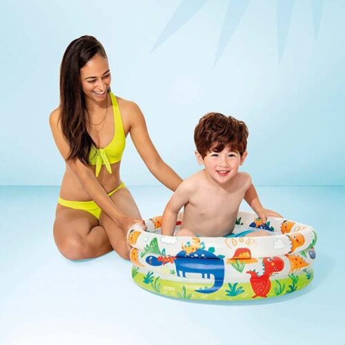 Intex 57106NP – mali bazen za bebe Dino Prijatelji 61 × 22 cm