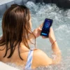 Intex PureSpa Greystone Deluxe 28450NP – kvadratni jacuzzi sa slanom vodom, 4 osobe, 175 × 175 cm