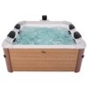 MSpa Frame Oslo Amber – jacuzzi s krutim okvirom u izgledu drva, 6 osoba, 160 × 160 cm