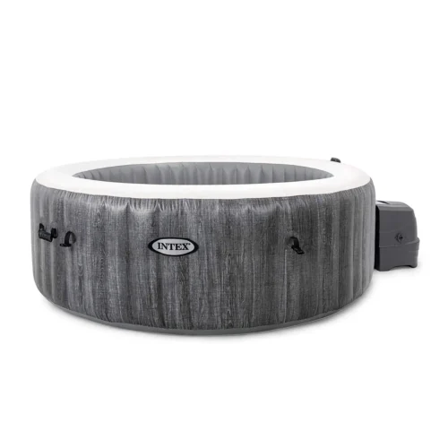 Intex PureSpa Greywood Deluxe 28440NP – jacuzzi s bežičnom pločom i aplikacijom, 4 osobe, 196 × 71 cm